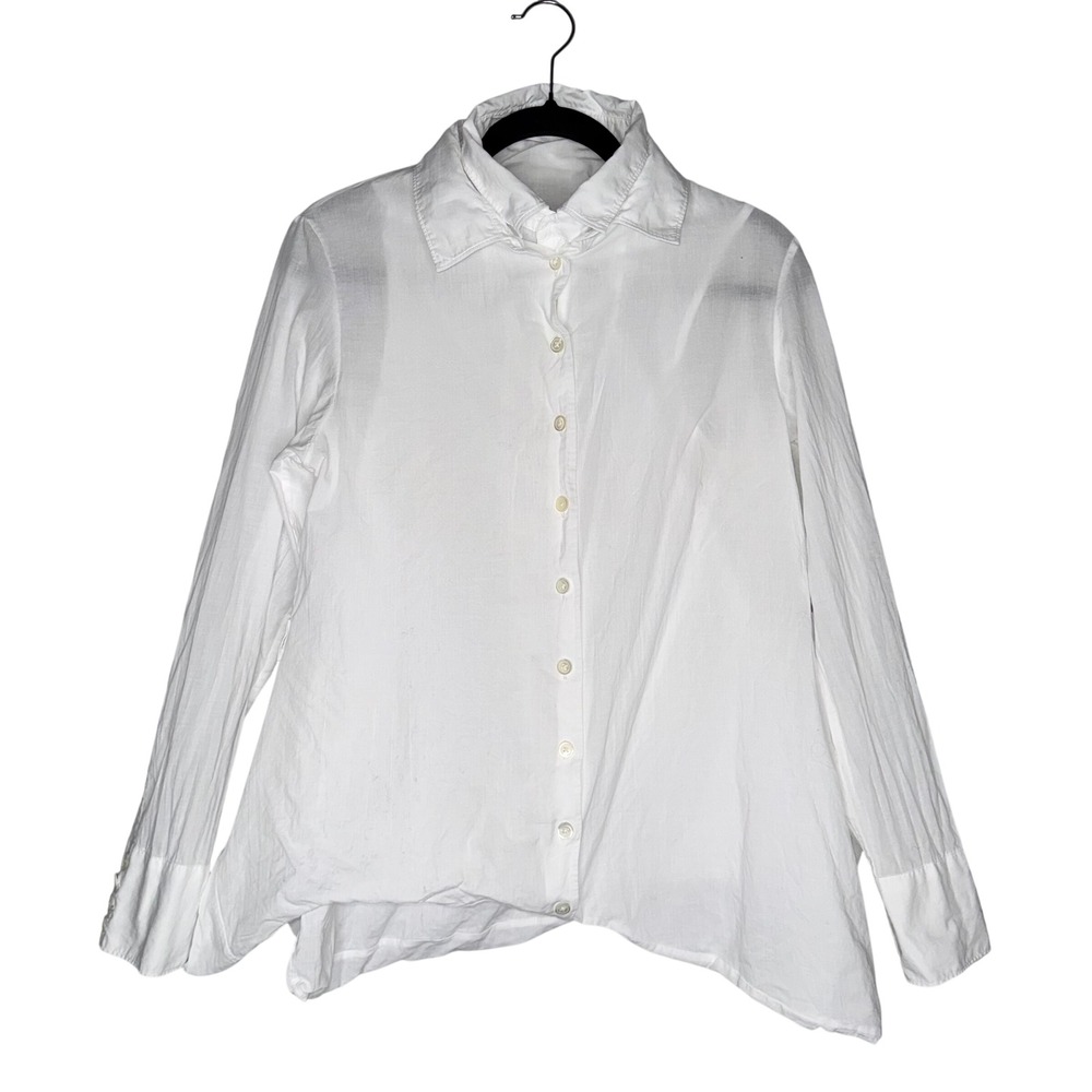 Ann Demeulemeester Continuous Shirt Women White Asymmetrical Cotton Button Down